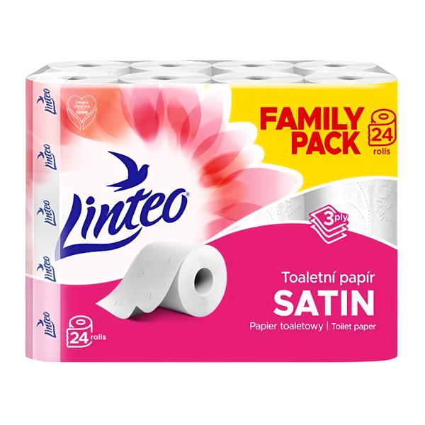 Linteo Toaletní papír bílý, 3vrstvý - Economy Pack, 24 rolí