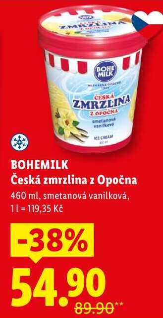 BOHEMILK Česká zmrzlina z Opočna, 460 ml