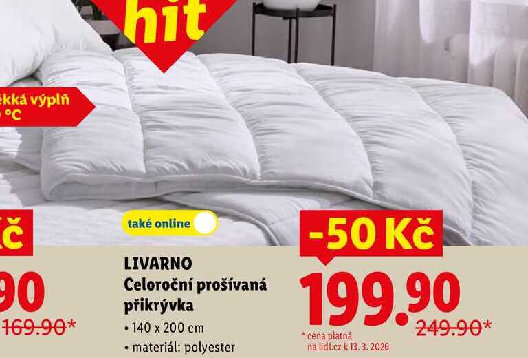 LIVARNO Celoroční prošívaná přikrývka