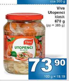 Viva Utopenci klasik 670 g (pp = 385 g)
