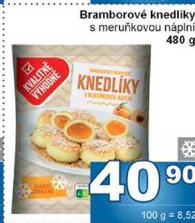 Bramborové knedlíky s meruňkovou náplní 480 g 