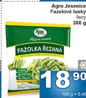 Agro Jesenice Fazolové lusky řezy 350 g