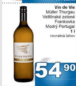 Vin de Vie Müller Thurgau 1l