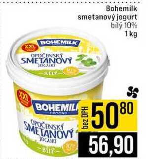Bohemilk smetanový jogurt bilý 10% 1kg