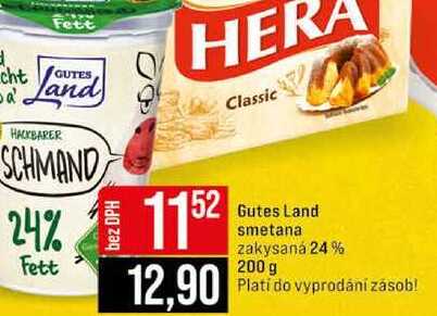 Gutes Land smetana zakysaná 24 % 200 g