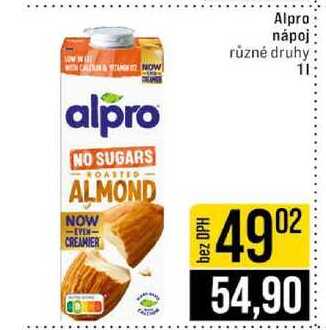 Alpro nápoj různé druhy 1l 