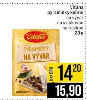 Vitana pyramidky koření na vývar na svičkovou na rajskou 20g