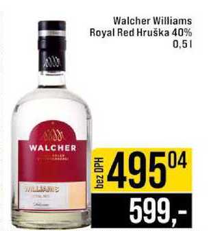 Walcher Williams Royal Red Hruška 40% 0,5l