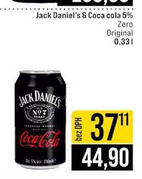 Jack Daniel's & Coca cola 5% Zero Original 0,33l