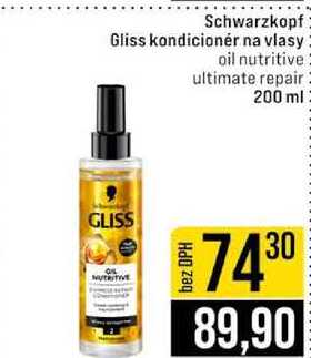 Schwarzkopf Gliss kondicionér na vlasy oil nutritive ultimate repair 200 ml