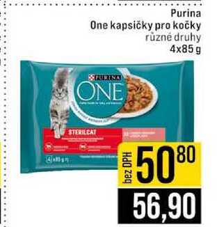 Purina One kapsičky pro kočky různé druhy 4x85 g 