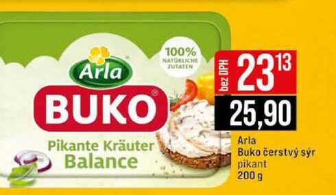 Arla Buko čerstvý sýr pikant 200 g 