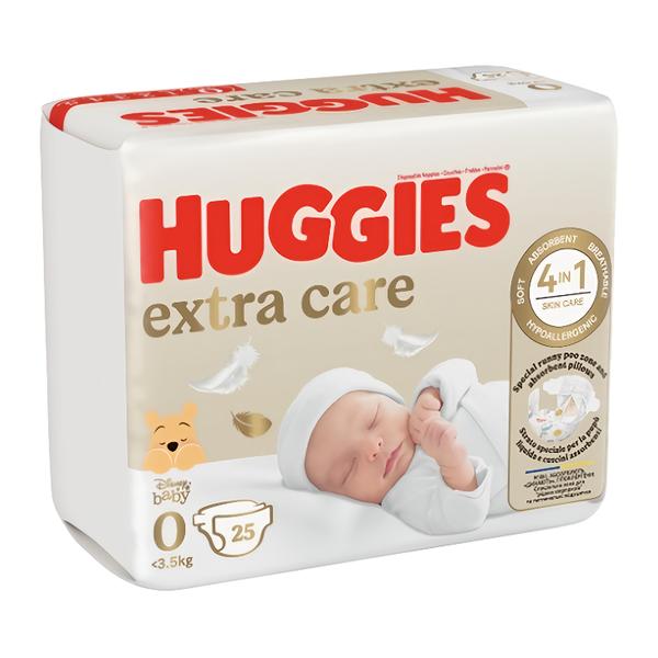 Huggies Extra Care Newborn č.0 25ks  (<3.5 kg )