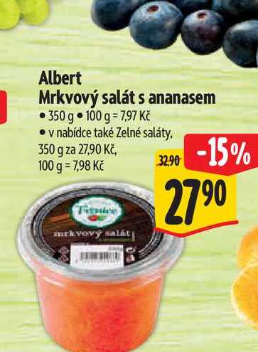 Albert Mrkvový salát s ananasem 350 g 