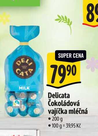  Delicata Čokoládová vajíčka mléčná  200 g 