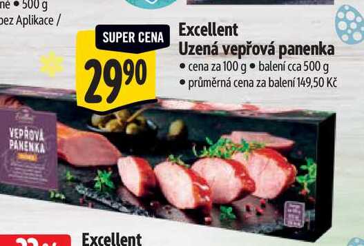 Excellent Uzená vepřová panenka 100 g
