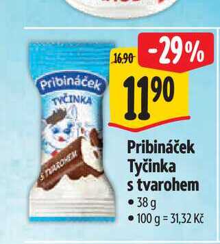  Pribináček Tyčinka s tvarohem  38 g 