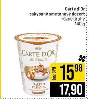 Carte d'Or zakysaný smetanový dezert různé druhy 140 g