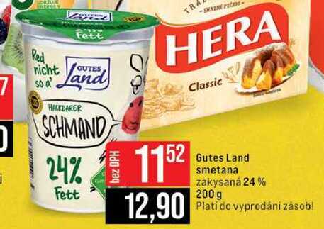 Gutes Land smetana zakysaná 24% 200g 