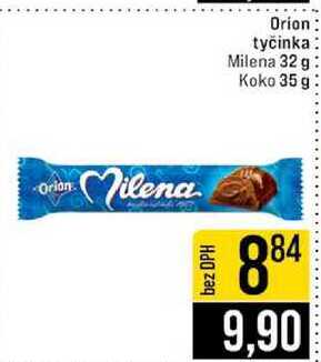 Orion tyčinka Milena 32 g Koko 35 g