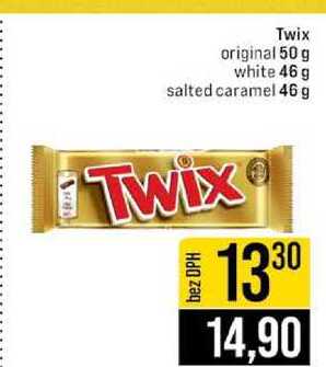 Twix original 50 g white 46 g salted caramel 46 g 