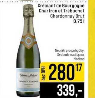 Crémant de Bourgogne Chartron et Trébuchet Chardonnay Brut 0.75l