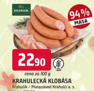 KRAHULECKÁ KLOBÁSA 100g