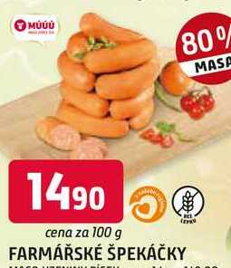 FARMÁŘSKÉ ŠPEKÁČKY 100g