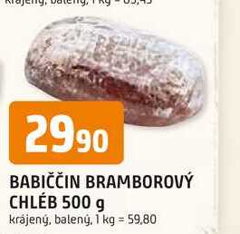 BABIČČIN BRAMBOROVÝ CHLÉB 500 g krájený, balený