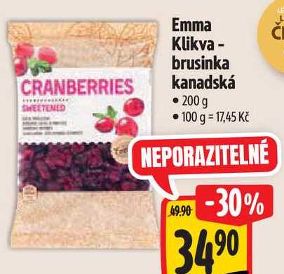 Emma Klikva - brusinka kanadská  200 g 