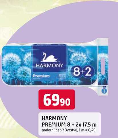 Harmony toaletní papír 3 vrstvý 8+2 rolí, vybrané druhy