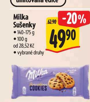 Milka Sušenky  140-175 g 