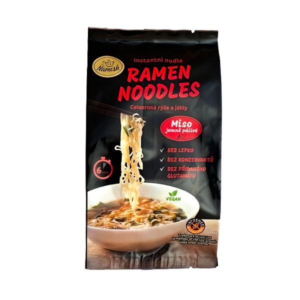 Ňamish Instantní nudle celozrnná rýže a jáhly - miso jemně pálivé bez lepku