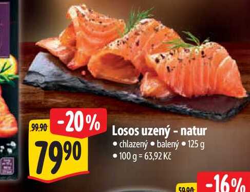   Losos uzený - natur  125 g