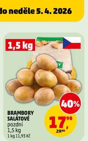 BRAMBORY SALÁTOVÉ, 1,5 kg 