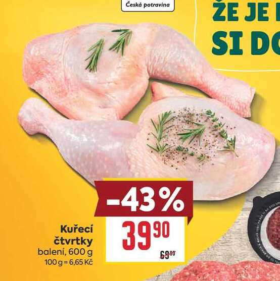 Kuřecí čtvrtky balení, 600 g