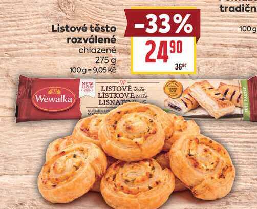 Listové těsto rozválené chlazené 275 g