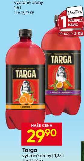 Targa vybrané druhy 1,33l