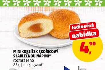 MINIKOBLÍŽEK SKOŘICOVÝ S JABLEČNOU NÁPLNÍ, 25 g