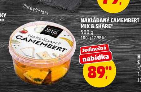 NAKLÁDANÝ CAMEMBERT MIX & SHARE, 500 g