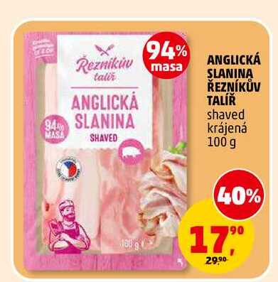 ANGLICKÁ SLANINA ŘEZNÍKŮV TALÍŘ, 100 g