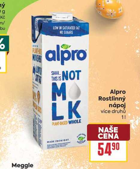 Alpro Rostlinný nápoj více druhů 1l v akci