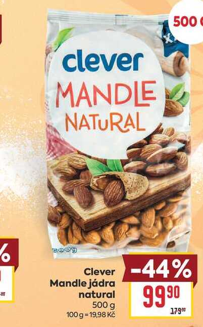 Clever Mandle jádra natural 500 g