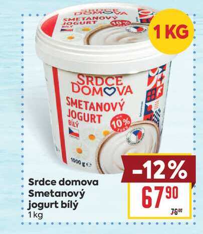 Srdce domova Smetanový jogurt bílý 1 kg