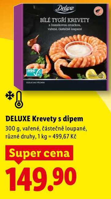 DELUXE Krevety s dipem, 300 g