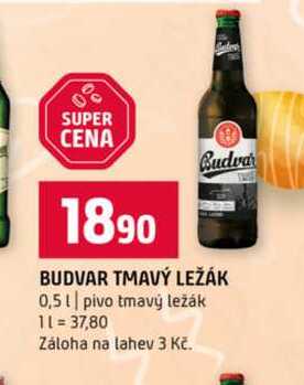 BUDVAR TMAVÝ LEŽÁK 0,5l pivo tmavý ležák 