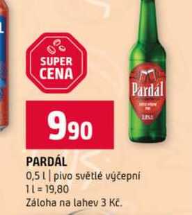 PARDÁL 0,5l pivo světlé výčepní 