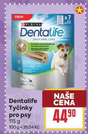 Dentalife Tyčinky pro psy 115 g
