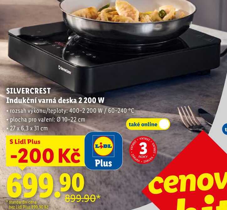 SILVERCREST Indukční varná deska 2 200 W 