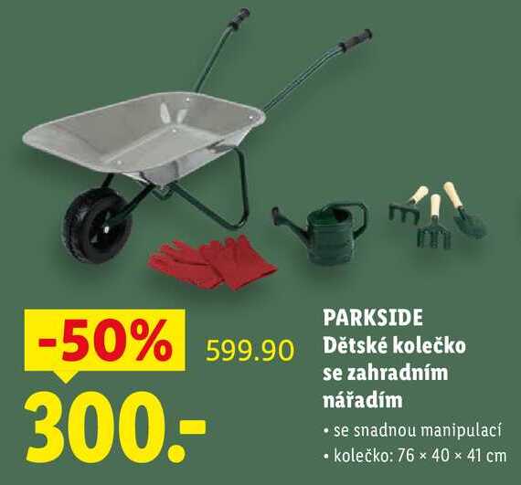 PARKSIDE Dětské kolečko se zahradním nářadím Lidl
